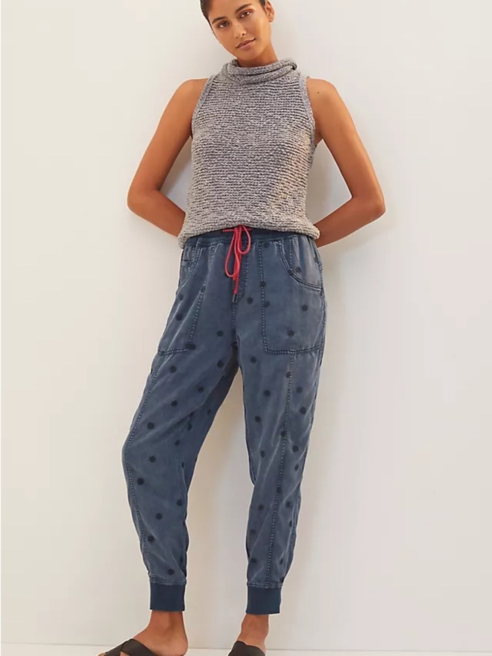 Pilcro the Nomad embroidered jogger size L